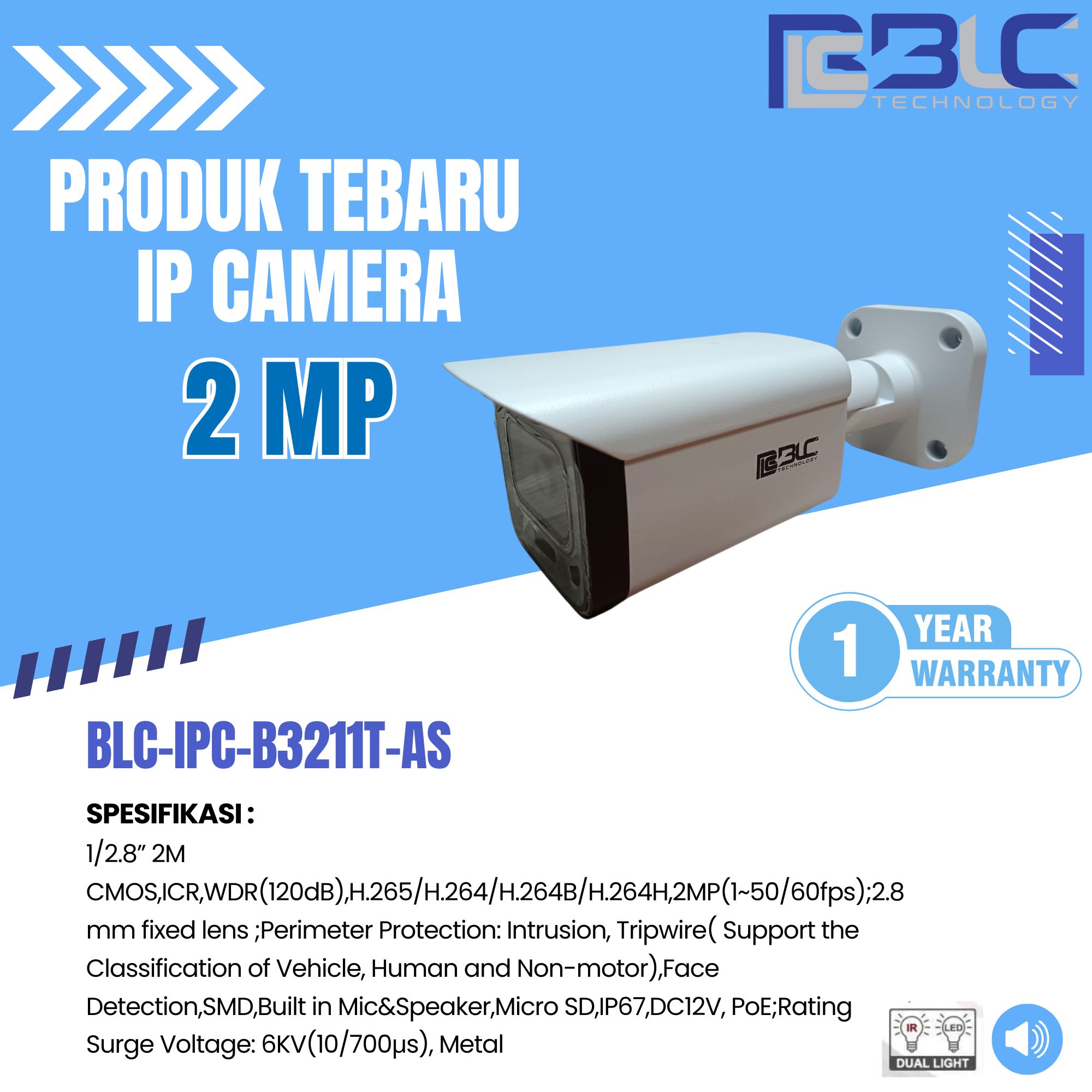 BLC-IPC-B3211T-AS BLC-IPC-B3211T-AS - Gambar 1