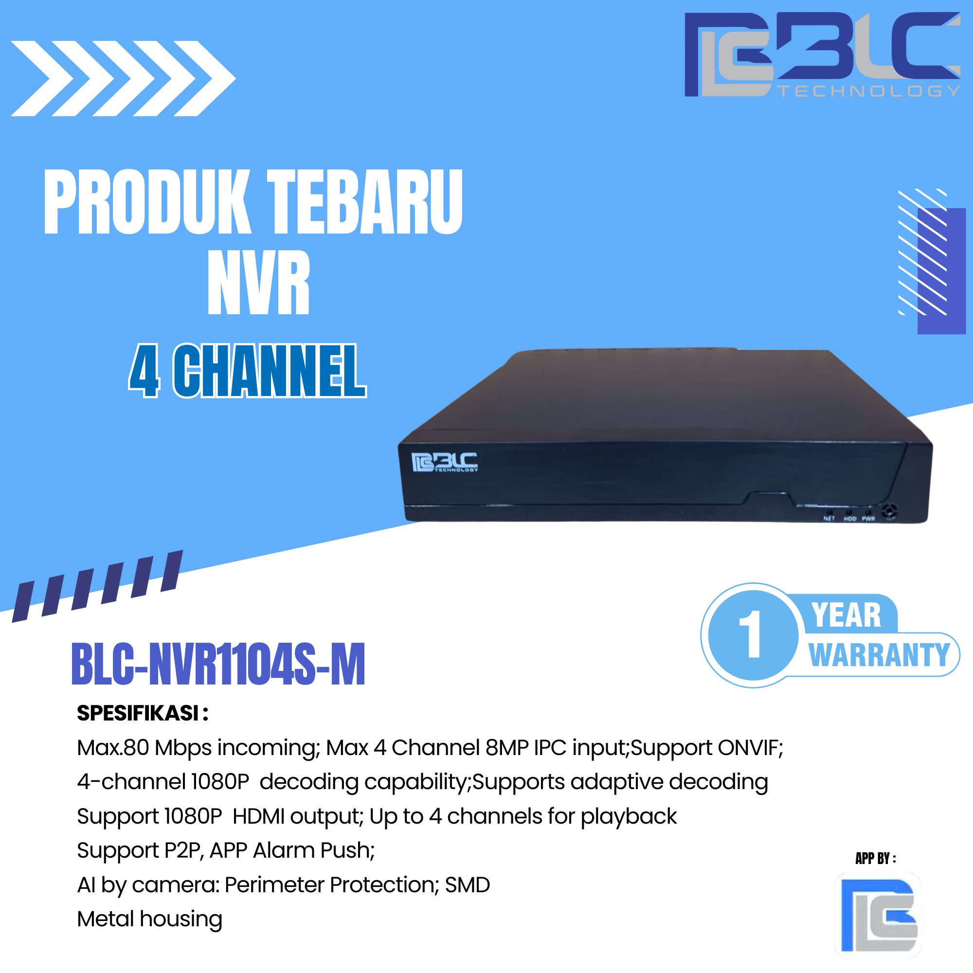 BLC-NVR1104S-M BLC-NVR1104S-M - Gambar 1