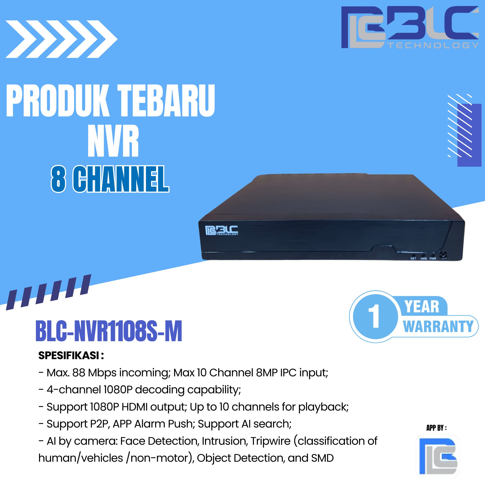 BLC-NVR1108S-M BLC-NVR1108S-M - Gambar 1