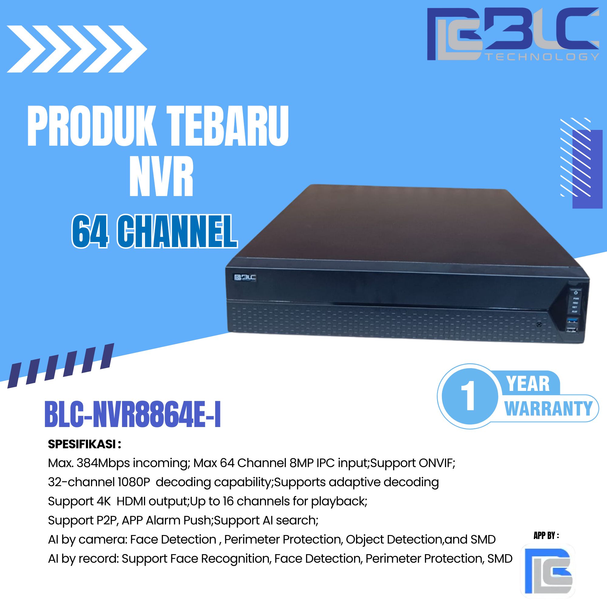 BLC-NVR8864E-I BLC-NVR8864E-I - Gambar 1